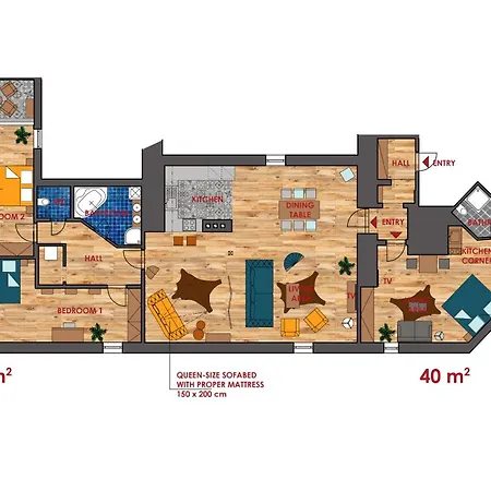 Bohemian Chic 2 Bedroom 2 Bathroom Loft With Hanging Chair *